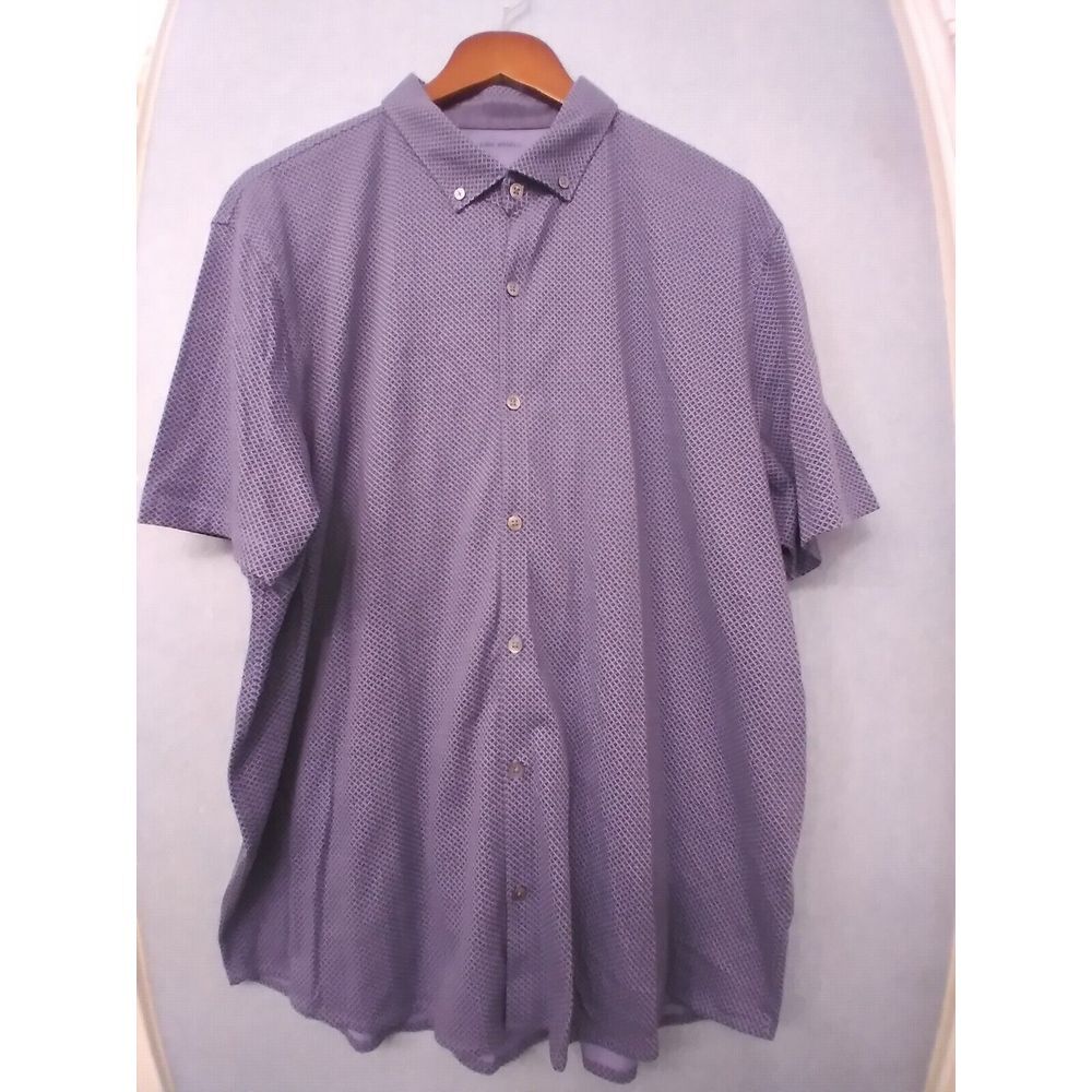 Zachary‎ Prell Men Size XL Purple Slightly Textured Shirt Short Sleeve Cotton